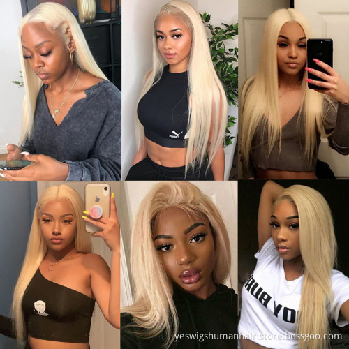Cheap YesWigs 613 Blonde Hd Full Lace Front Wig Raw Brazilian Virgin Human Hair 613 Lace Frontal Wig For Black Women Human Hair
